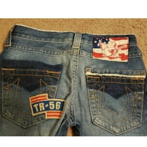 True Religion Vintage Women’s Boyfriend Patch Jeans - Picture 2 of 7